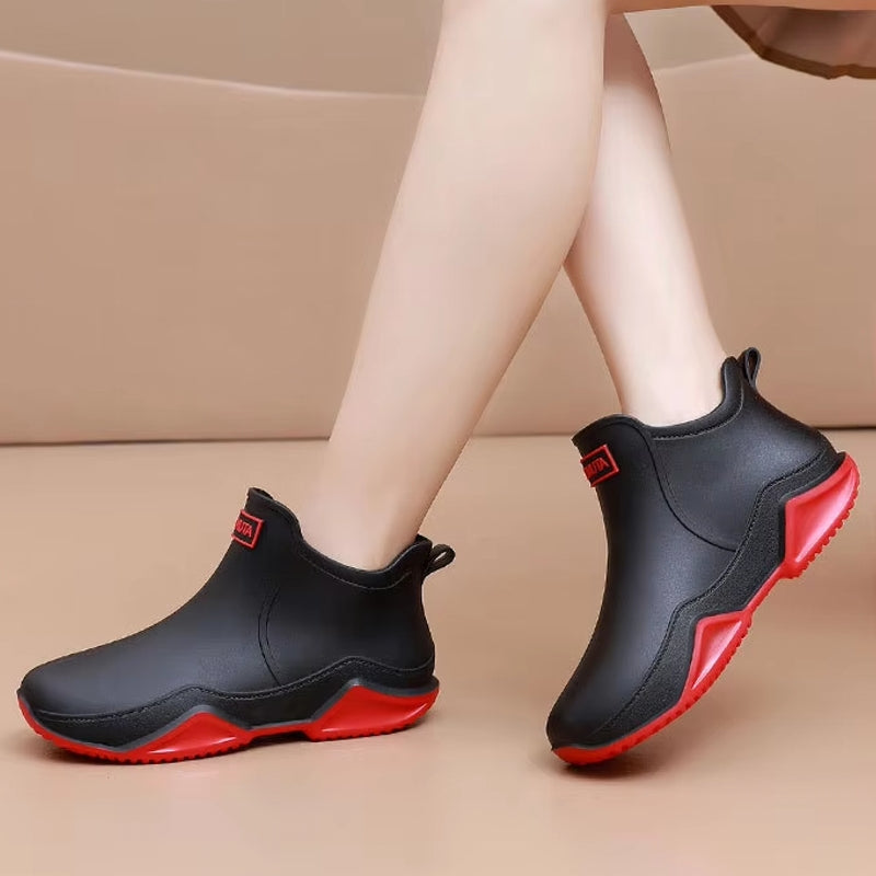 Unisex Rain Shoes Ankle Women Waterproof Shoes Boots - Tophatter Daily Deals
