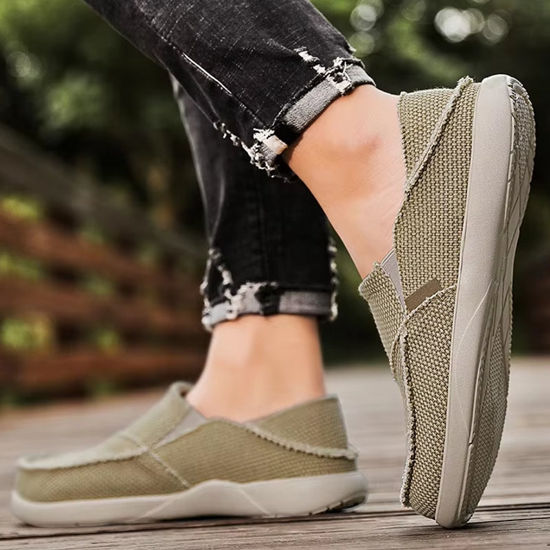 Fashion Flat Loafers Shoes Canvas Shoes Apricot Loafers - Tophatter Daily Deals