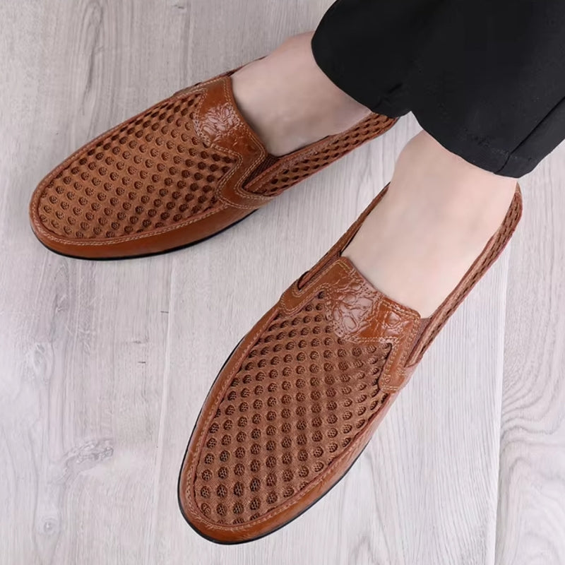 Fashion Soft Male Outdoor Loafers Brown Loafers - Tophatter Daily Deals