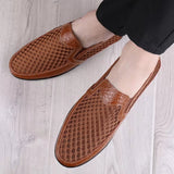 Fashion Soft Male Outdoor Loafers Brown Loafers - Tophatter Daily Deals