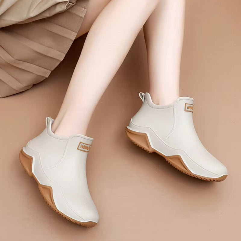 Unisex Rain Shoes Ankle Women Waterproof Shoes Boots - Tophatter Daily Deals