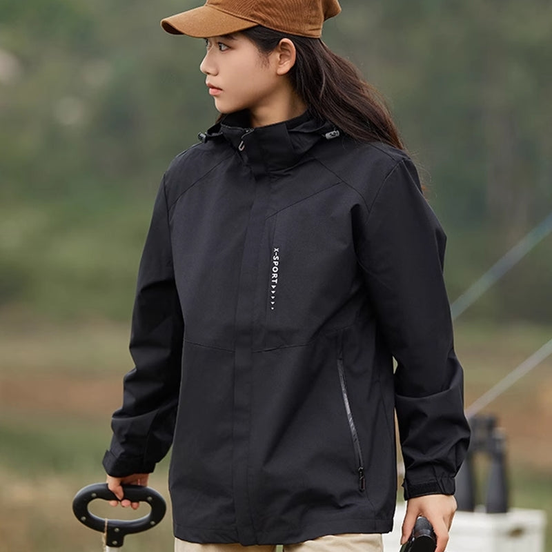 Outdoor Waterproof and Windproof Hooded Windbreaker Coats Tracksuits - Tophatter Daily Deals