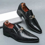 Artificial Leather Loafers Mini Crocodile Pattern Men Dresses Shoes - Tophatter Daily Deals