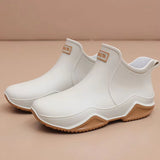 Unisex Rain Shoes Ankle Women Waterproof Shoes Boots - Tophatter Daily Deals