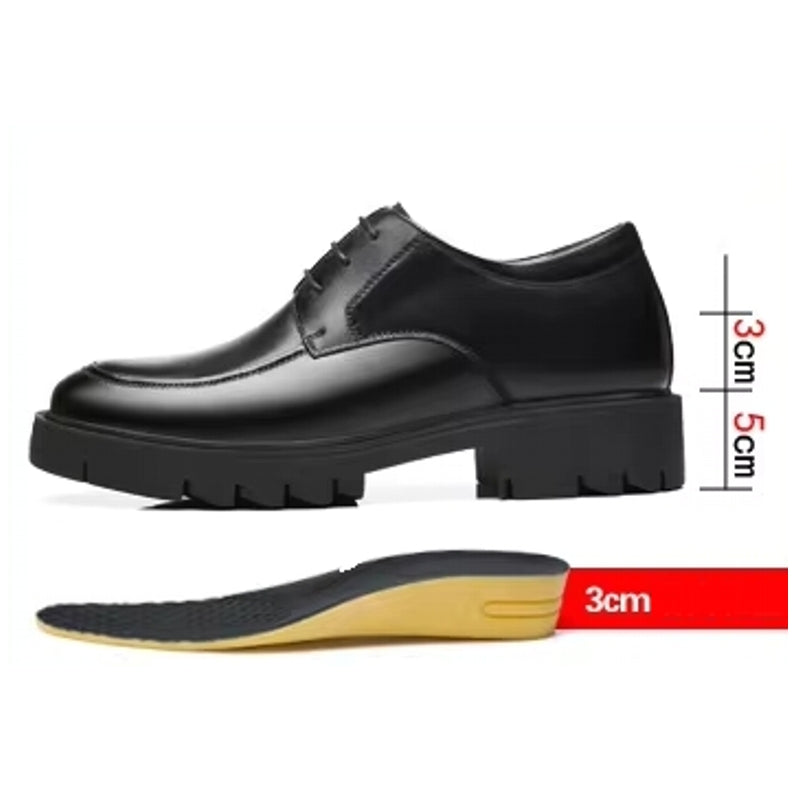 Genuine Leather Heels Men Dress Shoes 8cm Men Dresses Shoes - Tophatter Daily Deals