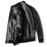 Men Winter Fleece Motorcycle Leather Overcoat Coats & Jackets - Tophatter Daily Deals