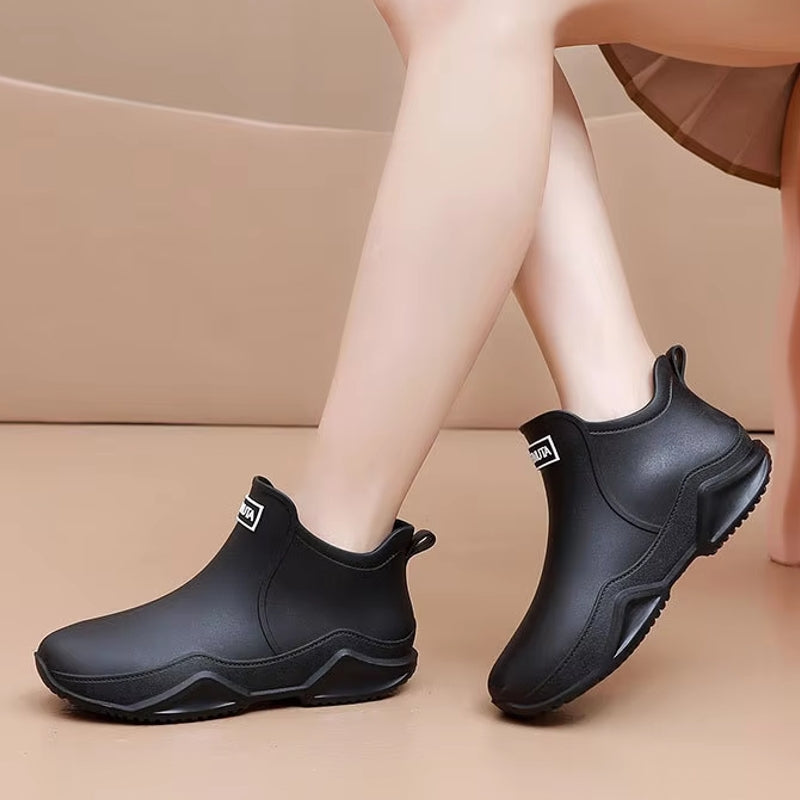 Unisex Rain Shoes Ankle Women Waterproof Shoes Boots - Tophatter Daily Deals