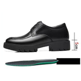 Genuine Leather Heels Men Dress Shoes 5cm Men Dresses Shoes - Tophatter Daily Deals