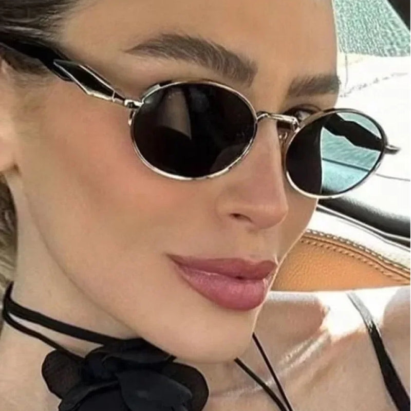 Retro Round Metal Sunglasses Unisex Sun Glasses Sunglasses - Tophatter Daily Deals