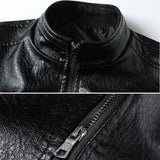 Men Winter Fleece Motorcycle Leather Overcoat Coats & Jackets - Tophatter Daily Deals