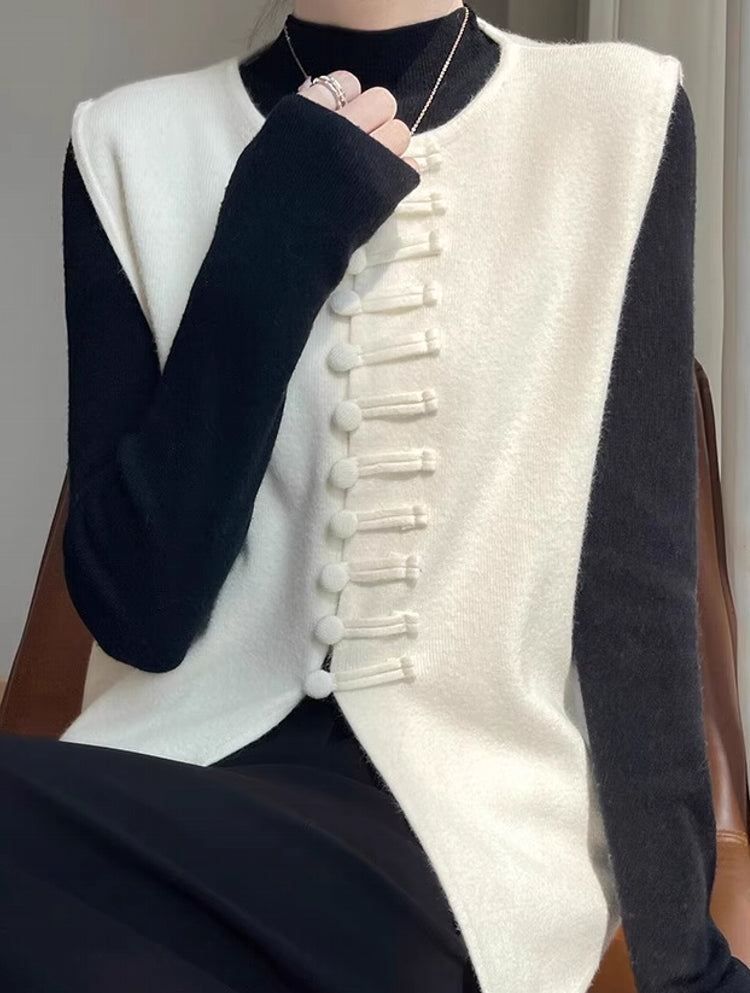 Winter Round Neck Vest Sweater Tops Blouses - Tophatter Daily Deals