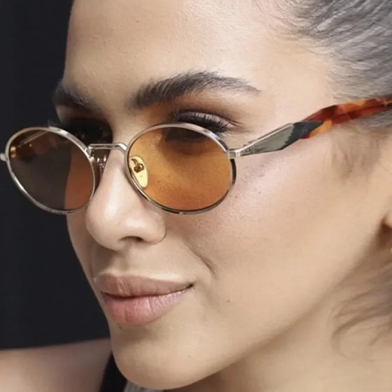 Retro Round Metal Sunglasses Unisex Sun Glasses Sunglasses - Tophatter Daily Deals