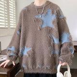 Ripped Sweater Men Loose Crew Neck Knit Bottom Shirt Men's Clothing - Tophatter Daily Deals