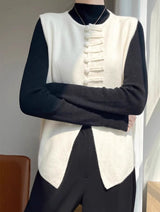 Winter Round Neck Vest Sweater Tops Blouses - Tophatter Daily Deals
