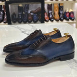 Calfskin Handmade Business Office Lace-up Mens Dress Shoes Men Shoes - Tophatter Daily Deals
