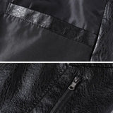 Men Winter Fleece Motorcycle Leather Overcoat Coats & Jackets - Tophatter Daily Deals