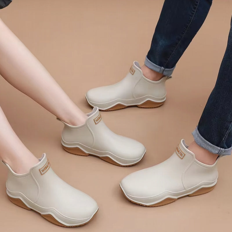 Unisex Rain Shoes Ankle Women Waterproof Shoes Boots - Tophatter Daily Deals