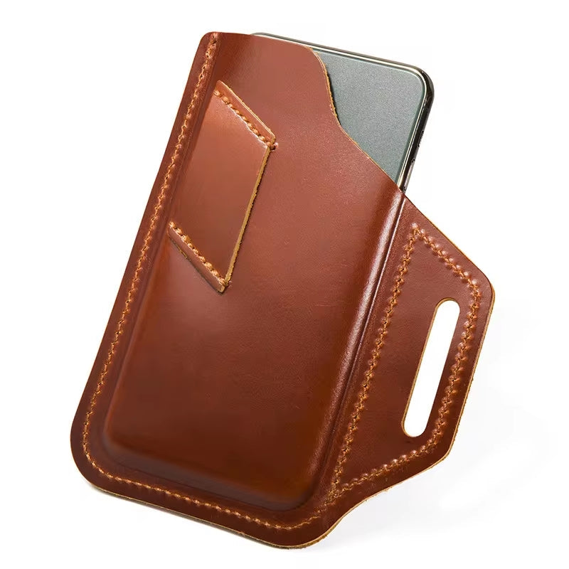Men's Leather 6.3inch Phone Case Wallet Belt Bag Waist Bag Men Bags - Tophatter Daily Deals