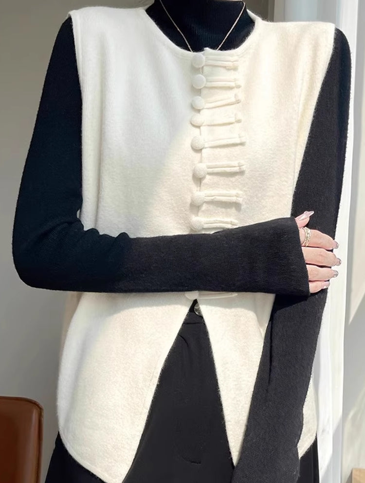 Winter Round Neck Vest Sweater Tops Blouses - Tophatter Daily Deals