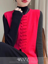 Winter Round Neck Vest Sweater Tops Blouses - Tophatter Daily Deals