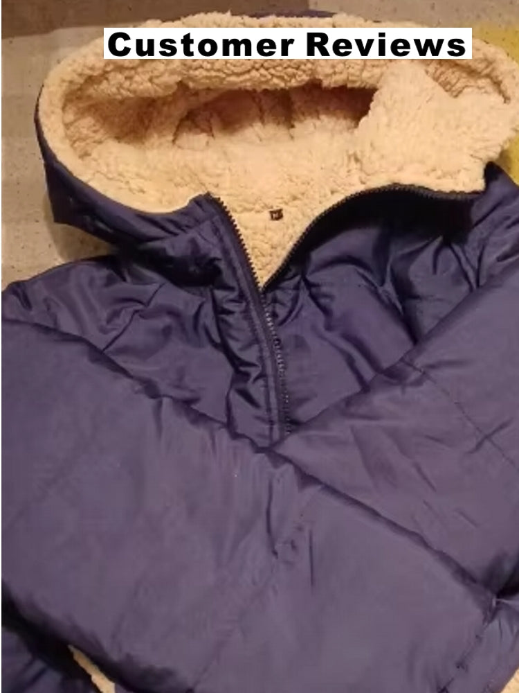 Fashion Winter Hooded Solid Reversible Thick Coat Coats & Jackets - Tophatter Daily Deals