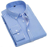 Men's Thin Striped Long-sleeve Shirt Men's Shirts - Tophatter Daily Deals