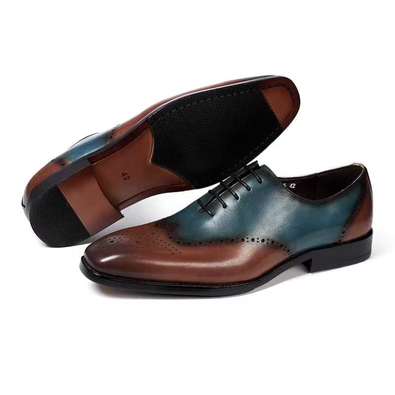 Calfskin Handmade Business Office Lace-up Mens Dress Shoes Men Shoes - Tophatter Daily Deals
