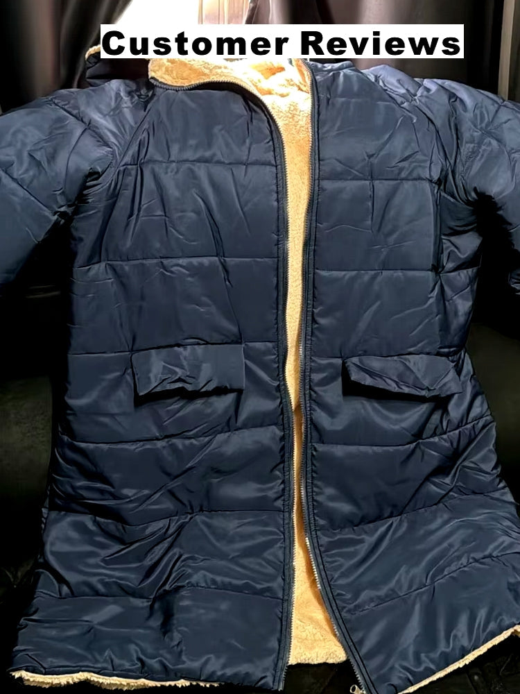 Fashion Winter Hooded Solid Reversible Thick Coat Coats & Jackets - Tophatter Daily Deals