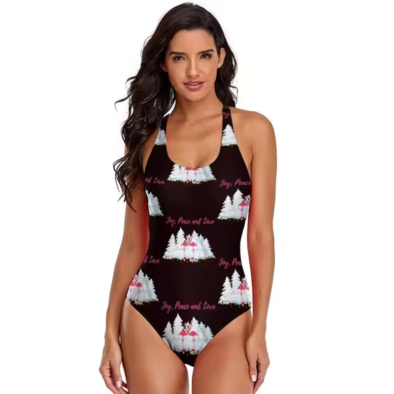 Sexy Women's new flamingo print swimsuit one-piece swimsuit Swimwear - Tophatter Daily Deals