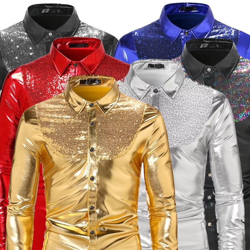 Dance Club Wear Hip Hop Shirt Men Shirts Men's Clothing - Tophatter Daily Deals