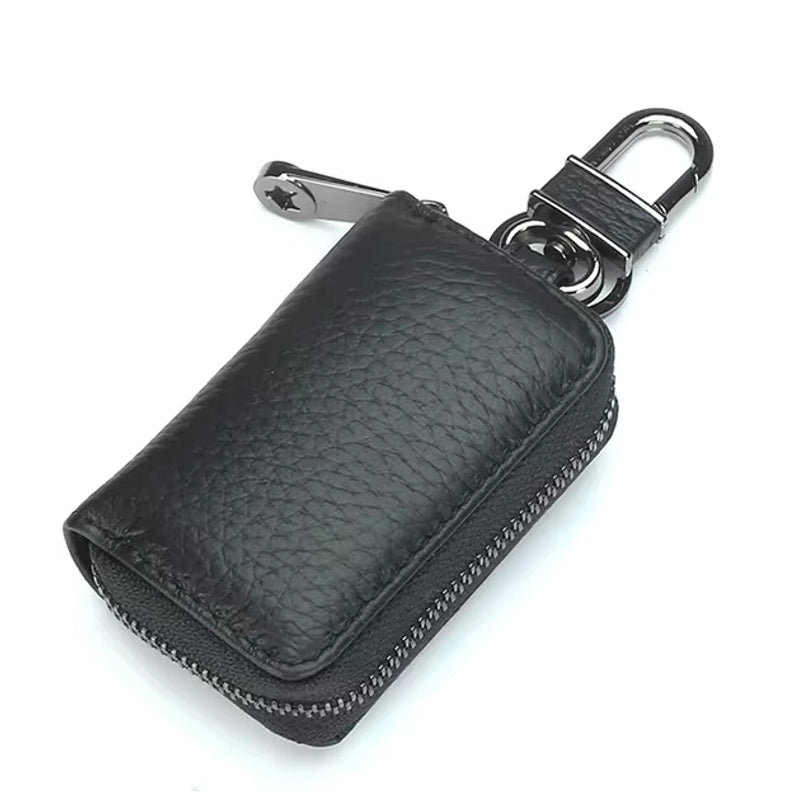 Men Genuine Leather Retro Mini Key Case Bag Large Capcity Fashion Car Key Keychain Wallet Men Bags - Tophatter Daily Deals