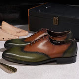 Calfskin Handmade Business Office Lace-up Mens Dress Shoes Men Shoes - Tophatter Daily Deals