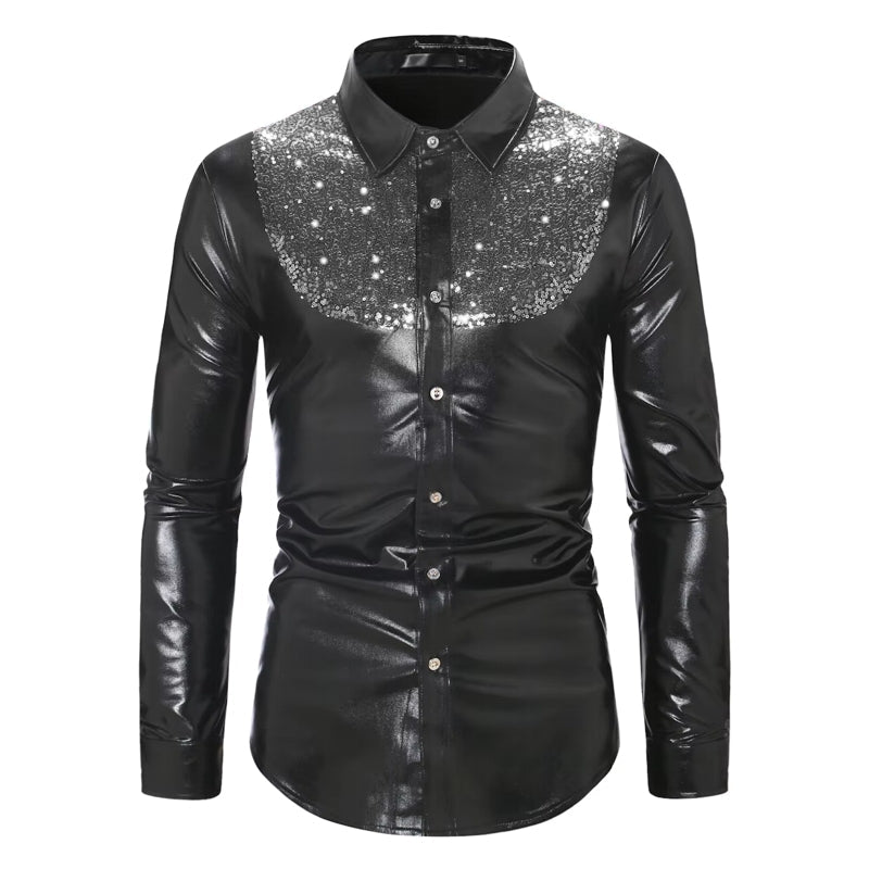 Dance Club Wear Hip Hop Shirt Men Shirts Black 01 Men's Clothing - Tophatter Daily Deals