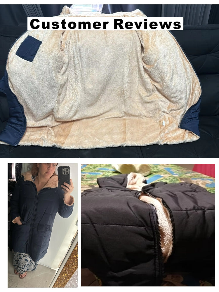 Fashion Winter Hooded Solid Reversible Thick Coat Coats & Jackets - Tophatter Daily Deals