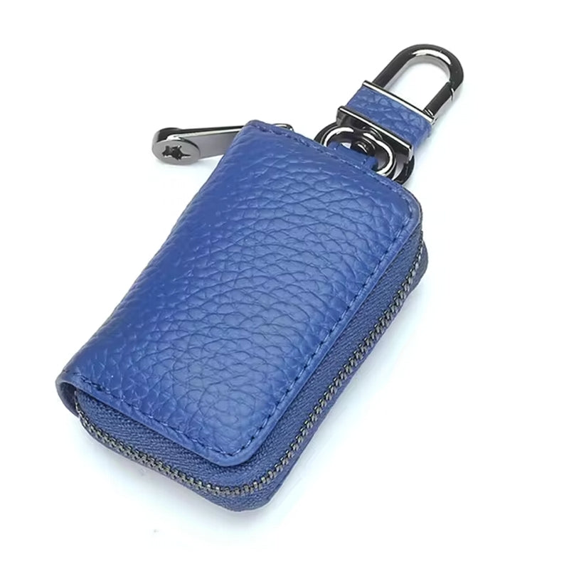 Men Genuine Leather Retro Mini Key Case Bag Large Capcity Fashion Car Key Keychain Wallet Men Bags - Tophatter Daily Deals