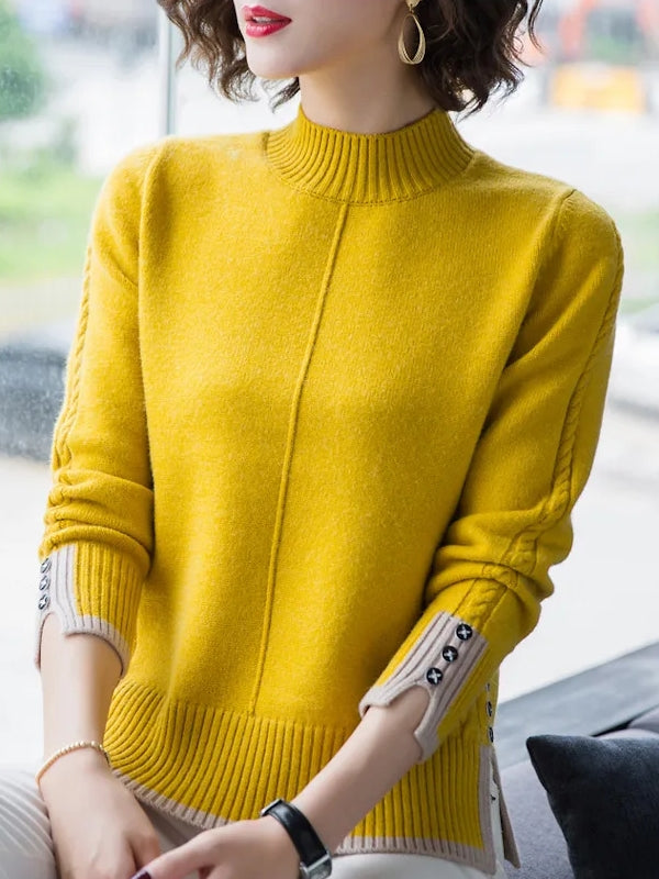 Pullover Sweaters Women Blouse Yellow Blouses - Tophatter Daily Deals
