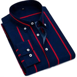 Men's Thin Striped Long-sleeve Shirt Men's Shirts - Tophatter Daily Deals