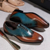 Calfskin Handmade Business Office Lace-up Mens Dress Shoes Men Shoes - Tophatter Daily Deals