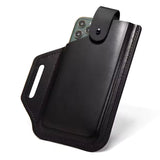 Men's Leather 6.3inch Phone Case Wallet Belt Bag Waist Bag Black Phone Bag Men Bags - Tophatter Daily Deals