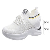 High Heels Breathable Elevator Shoes 8cm High Heel Sneaker - Tophatter Daily Deals