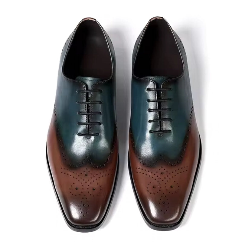 Calfskin Handmade Business Office Lace-up Mens Dress Shoes Men Shoes - Tophatter Daily Deals