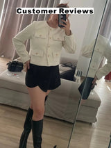 Winter Button Demi-Season Short Coats Work Wear Blazers - Tophatter Daily Deals