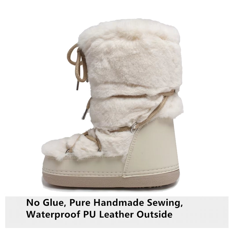 Winter Fur Women Snow Boots Snow Boots - Tophatter Daily Deals