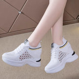 High Heels Breathable Elevator Shoes 8cm High Heel Sneaker - Tophatter Daily Deals