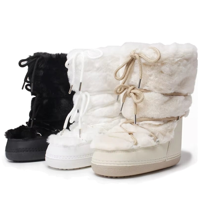 Winter Fur Women Snow Boots Snow Boots - Tophatter Daily Deals