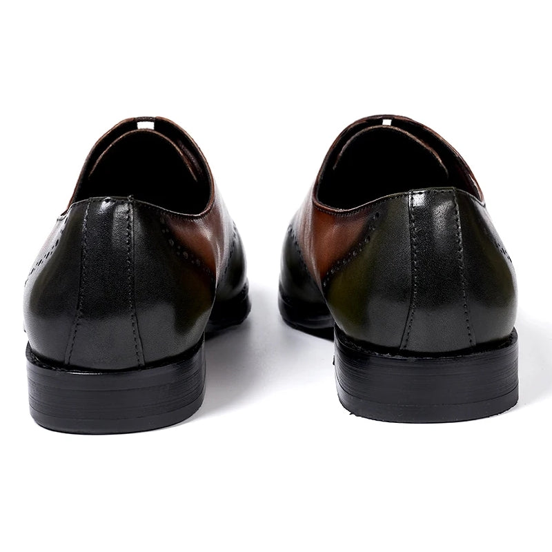 Calfskin Handmade Business Office Lace-up Mens Dress Shoes Men Shoes - Tophatter Daily Deals