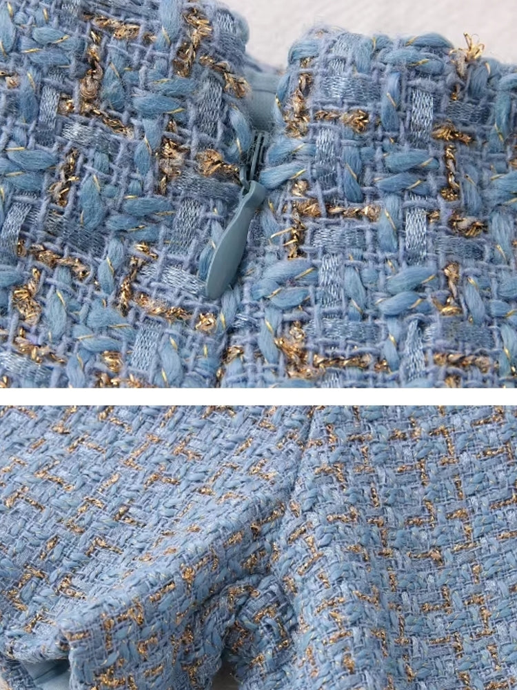 Women Vintage Tweed Waist Wide Leg Shorts Pants - Tophatter Daily Deals