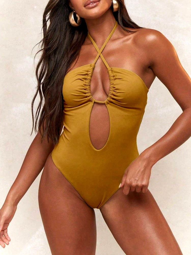 Sexy Halter Top Bikinis Bandeau Swimwear Swimwear - Tophatter Daily Deals