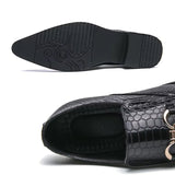 Artificial Leather Loafers Mini Crocodile Pattern Men Dresses Shoes - Tophatter Daily Deals