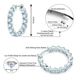 Sparkling Jewelry Hoops Stud Earrings Earrings - Tophatter Daily Deals